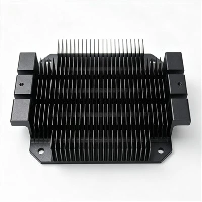 Schwarz eloxierte Aluminium-Strangpresskühlkörper
